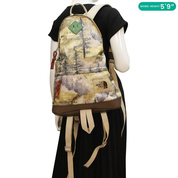 Gucci  x The North Face Mountain Print Nylon Backpack Multicolor - Picture 2 of 13